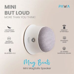 PAWA MINI BUT LOUD MAG BEATS MINI MAGSAFE SPEAKER WHITE PW-BTSPKMG2-WH