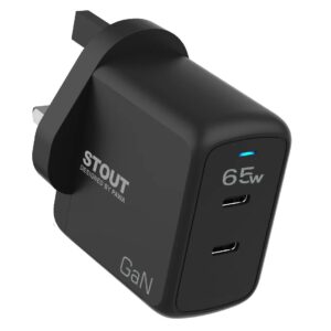 PAWA STOUT GAN TRAVEL CHARGER PD 65W BLACK PW-GN65UK-BK