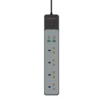PORODO 4AC 65W 3000W POWERSTRIP PD-FWCH045-BK