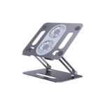 PORODO ADJUSTABLE LAPTOP STAND DUAL COOLING FANS PD-ALSCF-GY