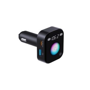 PORODO DUAL MICROPHONE FM TRANSMITTER & CHARGER PD-BTFMTVC-BK