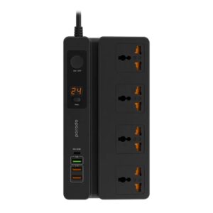 PORODO PD 35W MULTI FUNCTION SOCKET 3M BLACK PD-FWCH007-BK