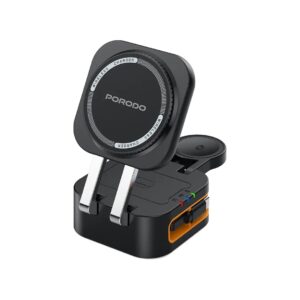 PORODO POCKET SIZED FOLDING WIRELESS CHARGER PD-FWCH061-BK