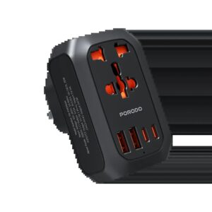 PORODO UNIVERSAL AC ADAPTER MULTI DEVICE CHARGING PD-FWCH044UK-BK