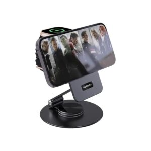 PORODO WIRELESS CHARGING ROTATING STAND PD-FWCH035-BK
