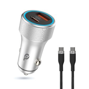 POWERO 48W POWER EXTREME DUAL PORT CAR CHARGER PD 30W USB C TO C 1M CABLE PR-CCPD48CC-GY