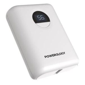 POWEROLOGY PD 20W 10000MAH ULTRA COMPACT POWER BANK WITH DUAL OUTPUT WHITE PPBCHA04-WH
