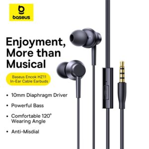BASEUS ENOCK HZ11 WIRED EARPHONE 3.5MM CLUSTER BLACK A00164200113-Z1