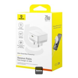 BASEUS PALM  FAST CHARGER 1C 20W C TO IP 1M CLUSTER WHITE P1011160C1113-02