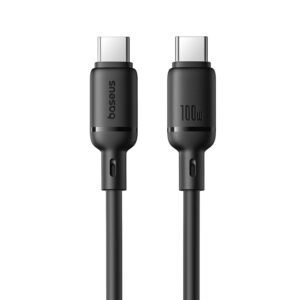 BASEUS SILKY FAST CHARGING CABLE USB C TO USB C 100W 2M CLUSTER BLACK P10377704113-01