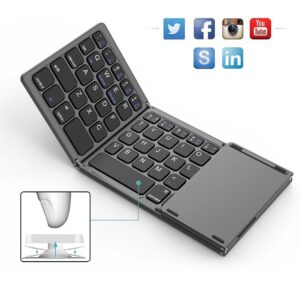 FOLDABLE BLUETOOTH KEYBOARD WITH TOUCHPAD B033