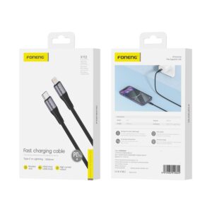 FONENG FAST CHARGING CABLE TYPE C TO LIGHTNING 1M PD 27W X112