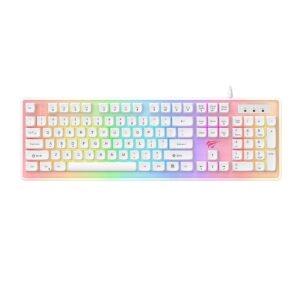 HAVIT GAMENOTE MULTIFUNCTION BACKLIT KEYBOARD HVKB-KB876L-WH