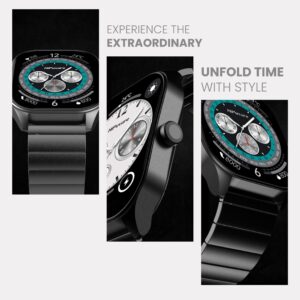 HIFUTURE APEX 2.04 INCH AMOLED DISPLAY STAINLESS STEEL SMART WATCH BLACK
