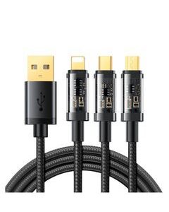 HOGUO 120W 3 IN 1 CHARGING CABLE 1.2M BLACK H10
