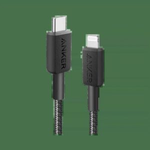 ANKER 322 USB-C TO LIGHTNING CABLE 3FT BRAIDED BLACK A81B5H11