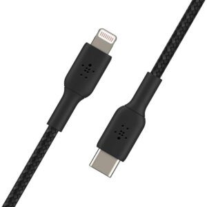 LAPWINGS 18W TYPE C POWER KIT NYLON BRAIDED 1M BLACK HCT 114