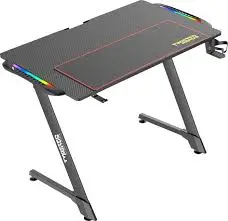 wisted Minds Z Shaped RGB Carbon Fiber Texture Gaming Desk | TM-Z-