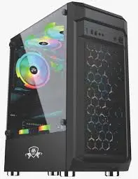 USED GAMING PC I7-7GEN 16 GB RGB, 256 SSD+500HDD GTX 1650 4GB BLACK CASE